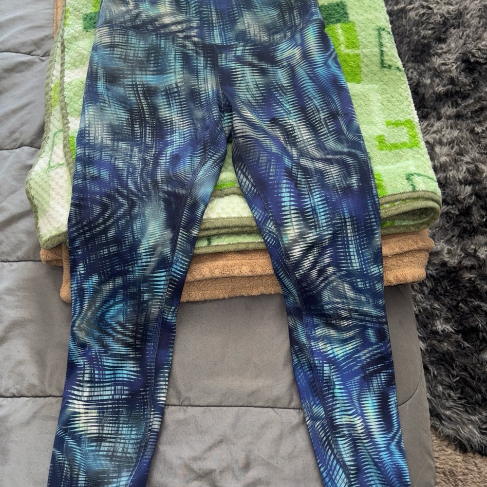 Lululemon Wunder Train HR High Rise Tight 31” Shapeshifter Flux Multi Blue 6/8